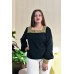 Embroidered blouse "Marichka Black"